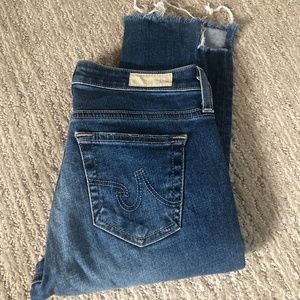 AG Adriano Goldschmied Super Skinny Ankle Distressed Jeans 25R
